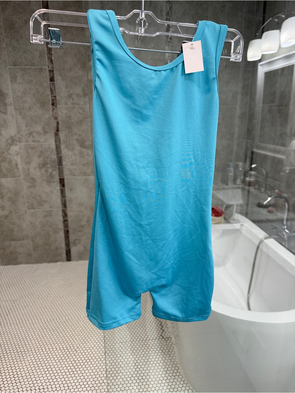 Girls Performance Unitard - Bright Teal Blue (*NWT - size 8)